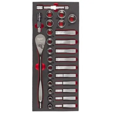 Milwaukee 4932479826 Steel Storage Hylsnyckelsats Kampanjpris